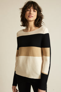 Pullover mit Colourblock aus Bio-Baumwolle