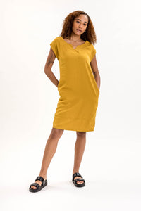 Julianeina Lyocell Kleid gelb